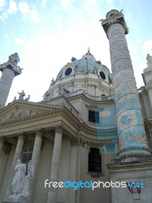 Vienna - Karls Church Stock Photo