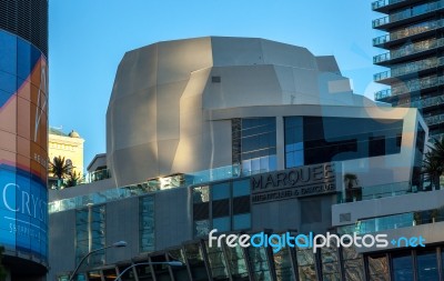 View At Sunrise Of The Marquee Nightclub In Las Vegas Stock Photo