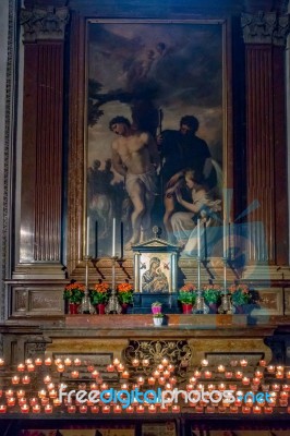 View Of An Altar In Salzburg Cathedral Stock Photo