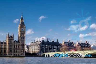 View Of Big Ben And The Houses Of Parliament Stock Photo