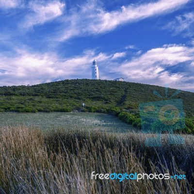 View Of Bruny Island Lighthouse Stock Photo