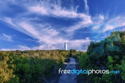 View Of Bruny Island Lighthouse Stock Photo
