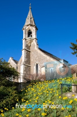 View Of Clifton Hampden Church On A Sunny Spring Day Stock Photo