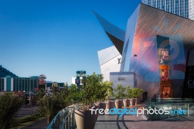 View Of Entrance To Crystals Shopping Mall In Las Vegas At Sunri… Stock Photo