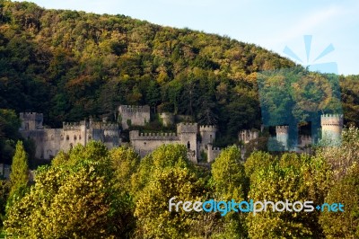 View Of Gwrych Castle In Abergele Conwy Stock Photo