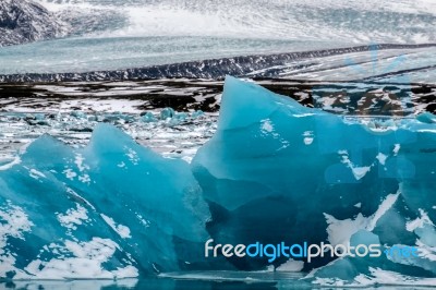 View Of Jokulsarlon Ice Lagoon Stock Photo