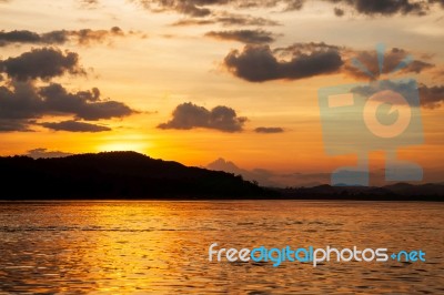 View Of Khong River Stock Photo