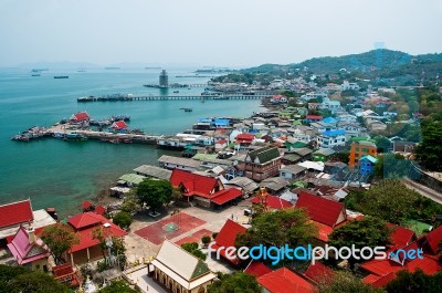 View Of Koh Sri Chang Island Stock Photo