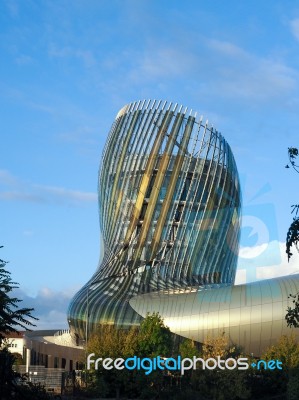 View Of La Cite Du Vin Building In Bordeaux Stock Photo