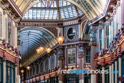 View Of Leadenhall Market Stock Photo