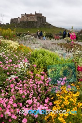 View Of Lindisfarne Castle Stock Photo