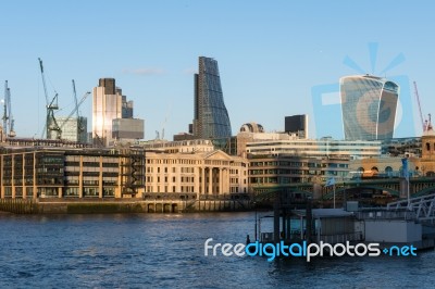 View Of Modern Buildings In The City Of London Stock Photo