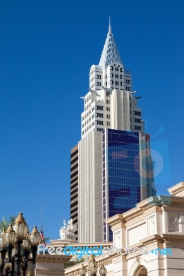 View Of New York New York Hotel In Las Vegas Stock Photo