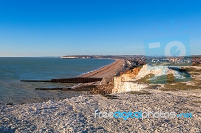 View Of Seaford In Sussex Stock Photo