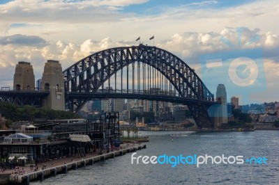 View Of Sydney Harbour Bridge,one Of The World's Top Tourist Destinations. Australia Stock Photo
