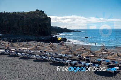 View Of The Beach At Callao Salveje Tenerife Stock Photo