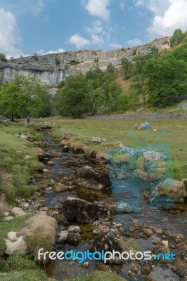 View Of The Countryside Around Malham Cove In The Yorkshire Dale… Stock Photo
