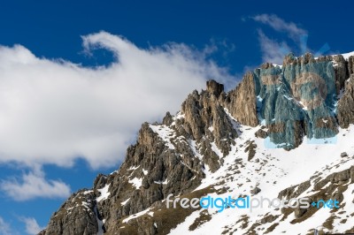 View Of The Dolomites From The Pordoi Pass Stock Photo