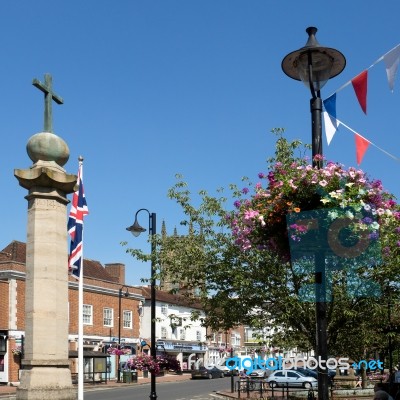 View Of The High Street In East Grinstead Stock Photo