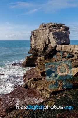 View Of The Jurassic Coastline In Dorset Stock Photo