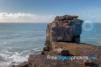 View Of The Jurassic Coastline In Dorset Stock Photo