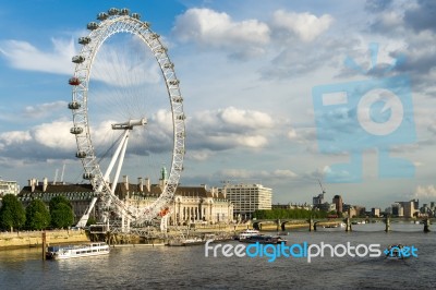 View Of The London Eye Stock Photo