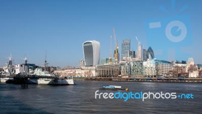 View Of The London Skyline Stock Photo