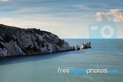View Of The Needles Isle Of Wight Stock Photo