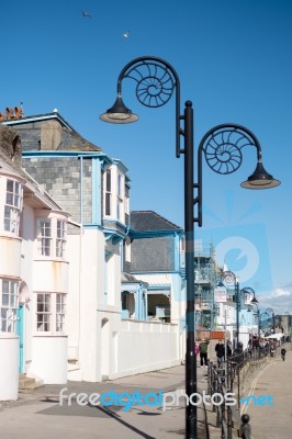 View Of The Promenade At Lyme Regis Stock Photo
