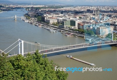 View Of The River Danube In Budapest Stock Photo