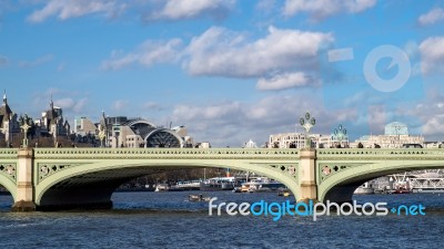 View Of The River Thames In London Stock Photo