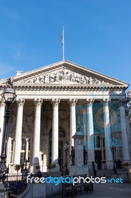 View Of The Royal Exchange In London Stock Photo