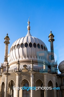 View Of The Royal Pavilion In Brighton Stock Photo