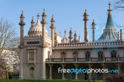 View Of The Royal Pavilion In Brighton Stock Photo