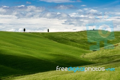 View Of The Scenic Tuscan Countryside Stock Photo