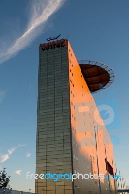 View Of The Wind Building In Milan Italy Stock Photo