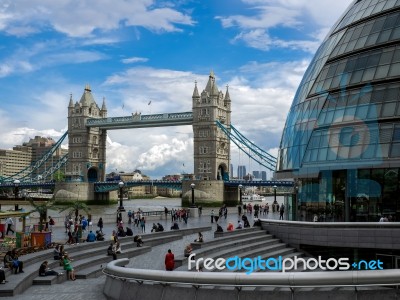 View Of Tower Bridge In London Stock Photo