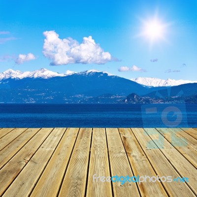 View To The Mountains Stock Photo