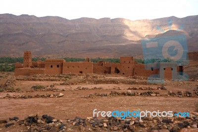 Village In The Draa Valley Stock Photo