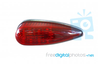 Vintage Auto Rear Tail Light Bulb And Lens Detail Stock Photo