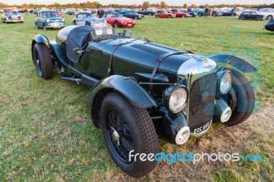 Vintage Bentley Parked At Goodwood Stock Photo