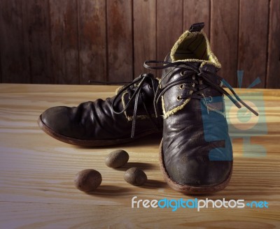 Vintage Style Shoes Stock Photo