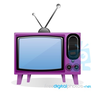 Vintage TV Set Stock Image