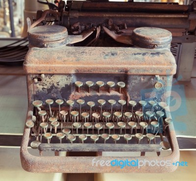 Vintage Typewriter Stock Photo