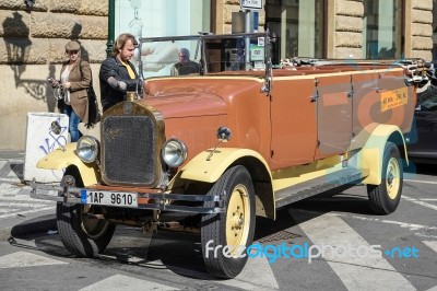 Vintage Vehicle Tours In Prague Stock Photo