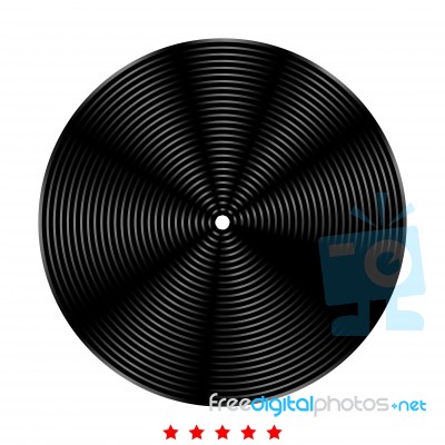 Vinyl Record. Retro Sound Carrier Icon Stock Image