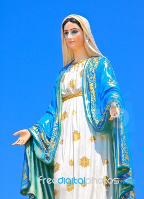 Virgin Mary Statue Stock Photo