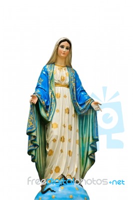 Virgin Mary Statue At Chantaburi Province, Thailand Stock Photo