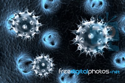 Virus 3d Image Stock Image