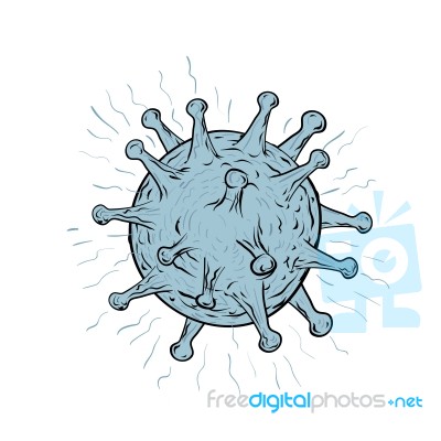 Virus Drawing Stock Image